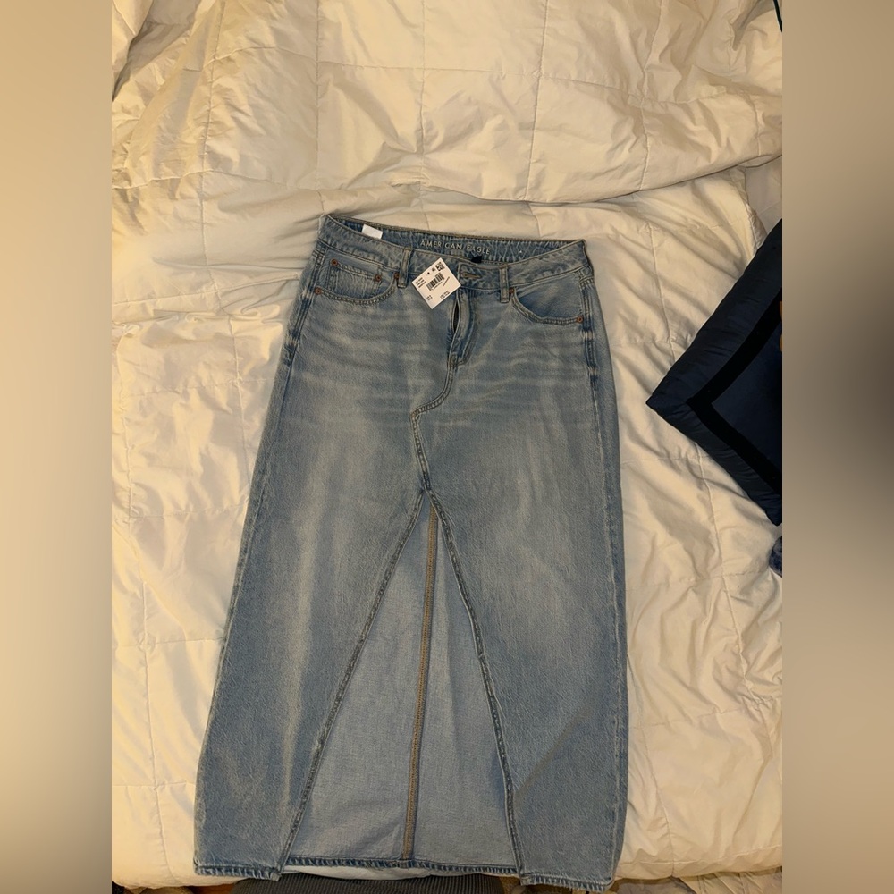 American Eagle Outfitters Blue Denim A-Line Skirt